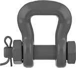 Image of Product. Front orientation. Shackles. Flat Shackles for Lifting, Safety Cotter Pin.