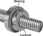 Image of System. Front orientation. Contains Annotated. Bearing Nuts. Locknut Bearing Nuts.