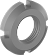 Image of Product. Front orientation. Bearing Nuts. Bearing Nuts, Chamfered Face.