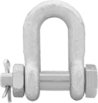 Image of Product. Front orientation. Shackles. D-Type Shackles for Lifting, Safety Cotter Pin.
