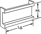 Image of Attribute. Front orientation. Contains Annotated. DIN Rails. Adhesive-Back DIN Rails.