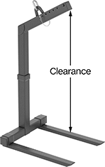 Image of Product. Front orientation. Contains Annotated. Pallet Lifters. Pallet Lifters, Adjustable.
