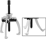 Image of Product. Front orientation. Contains Inset. Gear and Bearing Pullers. Quick-Hold Reversible-Jaw External/Internal-Grip Gear and Bearing Pullers , Combination 2/3 Jaws with Tips on One End, Standard Jaw—Spring-Loaded Control.