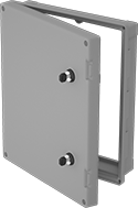 Image of Product. Front orientation. HMI Covers. HMI Covers for Enclosures, Two-Way-Key Closure.