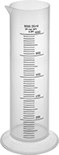 Image of Product. Front orientation. Graduated Cylinders. Easy-Stir Plastic Graduated Cylinders.