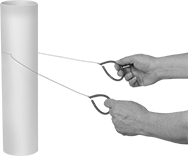 Image of ProductInUse. Front orientation. Cable Saws. Cable Saws for PVC Pipe.