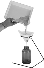 Image of ProductInUse. Front orientation. Paint Strainers. Conical Paint Strainers for Paint and Resin.