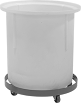 Image of Product. Front orientation. Drum Dollies. Spill-Control Drum Dollies, Solid, Smooth Platform.