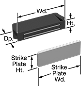 Image of Product. Front orientation. Contains Annotated. Magnetic Latches. Style 16.