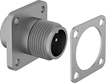 Image of Product. Front orientation. EMI/RFI Shielding Gaskets. EMI/RFI Shielding Gaskets for Data Connectors, Panel-Mount Mil. Spec. Connector.