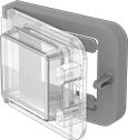 Image of Product. Front orientation. HMI Covers. See-Through HMI Covers for Enclosures, Snap-In Closure.