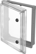 Image of Product. Front orientation. HMI Covers. See-Through HMI Covers for Enclosures, Screw Closure.