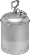 Image of Product. Style E. Front orientation. Safety Cans. Safety Cans, 316 Stainless Steel, Style E.