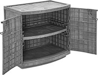 Image of Product. Front orientation. Cabinets. Bench-Height Safety Cabinets for Nonflammable Acids and Corrosives.