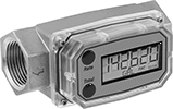 Image of Product. Front orientation. Flowmeters. Flowmeter/Totalizers, 316 Stainless Steel Body.