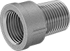 Image of Product. Female x Male. Front orientation. Pipe and Fittings. Low-Pressure Brass and Bronze Threaded Pipe Fittings, Straight Adapters, Threaded Fitting Connection, Female, Male.