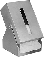 Image of ProductInUse. Front orientation. Wipe Dispensers. Folded Clean Room Wipe Dispensers.