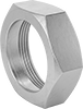 Nuts for High-Polish Gasket Fittings for Stainless Steel Tubing