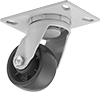 Economy Mauler Casters with Polypropylene Wheels