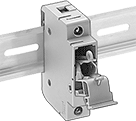 Image of ProductInUse. Front orientation. Fuse Blocks. DIN-Rail Mount Fuse Blocks for 1,000V DC Fast-Acting Fuses.