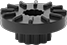 Image of Product. Bottom orientation. Vibration-Damping Mounts. Ribbed Vibration-Damping Bushings, Style 1.