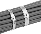 Image of Product. Front orientation. Cable Ties. No-Snag Stainless Steel Cable Ties.