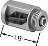 Image of Product. Front orientation. Contains Annotated. Ball Screws and Nuts. Fast-Travel Ball Screws and Nuts, Ball Nuts, Externally Threaded Nut, Style A.