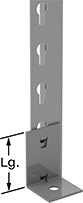 Image of ProductInUse. Front orientation. Contains Annotated. Feet. Flat and Angled Bolt-Together Framing and Fittings , For L-Shaped Rails.