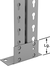 Image of ProductInUse. Front orientation. Contains Annotated. Feet. Flat and Angled Bolt-Together Framing and Fittings , For T-Shaped Rails.