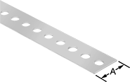 Image of Product. Front orientation. Contains Annotated. Bolt-Together Framing and Fittings. Flat and Angled Bolt-Together Framing and Fittings , Rails, Flat Rail, Round Mounting Hole.