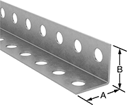 Image of Product. Front orientation. Contains Annotated. Bolt-Together Framing and Fittings. Flat and Angled Bolt-Together Framing and Fittings , Rails, L-Shaped Rail, Round Mounting Hole.