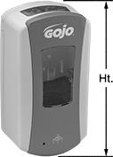 Image of Product. Front orientation. Contains Annotated. Soap Dispensers. Gojo Cartridge Soap Dispensers, Style H.
