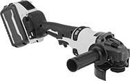 Image of Product. Front orientation. Angle Grinders. Cordless Angle Grinders for Grinding Wheels and Sanding Discs.