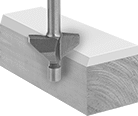 Image of ProductInUse. Chamfer Cut Style. Front orientation. Chamfering Cut Style.