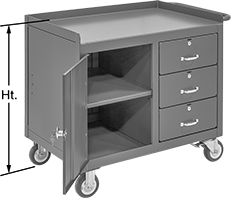 Image of Product. Front orientation. Contains Annotated. Workbenches. Cabinet Workbenches, Style G.