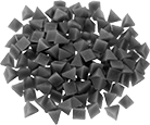 Image of Product. Front orientation. Tumbling Media. Tumbling Media for Aluminum, Brass, and Soft Metals, Pyramid.