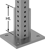 Image of ProductInUse. Front orientation. Contains Annotated. Bolt-Together Framing and Fittings. Steel Bolt-Together Framing and Fittings , Feet.
