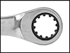 Image of Specification. Spline Opening. Front orientation. ZoomedIn view. Contains Border. Spline Opening. Standard Length, Ratcheting, Sold Individually.