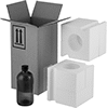 UN-Compliant Glass Shipping Bottles with Packing Kit