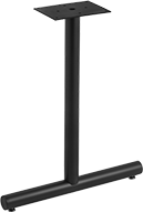 Image of Product. Fixed Height T-Base. Front orientation. Table Legs. Single-Column Table Legs, Stationary Fixed Height, T-Base Legs.