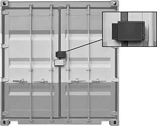 Image of ProductInUse. Front orientation. Contains Inset. Hasps. Pry-Resistant Padlockable Hasps.