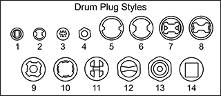 Image of Attribute. Front orientation. Contains Annotated, Border. Nonsparking Drum Plug Wrenches.