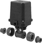 Image of Product. Exploded View. Front orientation. Exploded view. Motor-Actuated On/Off Valves. Easy-Install Plastic Motor-Actuated On/Off Valves.