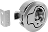 Recessed Ring-Handle Keyed Push-to-Close Locking Latches