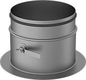 Image of Product. Front orientation. Duct and Fittings. Tight-Seal Spiral Duct and Fittings, Straight Collars with Airflow Damper.