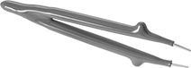 Image of Product. Front orientation. Tweezers. Electrically-Insulating Tweezers, Standard Round Tips.