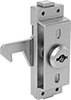 Two-Way-Drive Push-to-Close Locking Latches for Sliding Doors