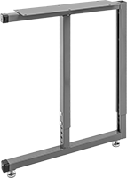 Image of Product. Front orientation. Workbench Bases. Recessed-Style Adjustable-Height Workbench Legs.