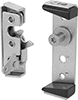 Self-Aligning Remote-Release Rotary Latches with Safety Catch