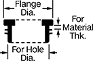 Image of Attribute. Front orientation. Contains Annotated. Locking Grommets.